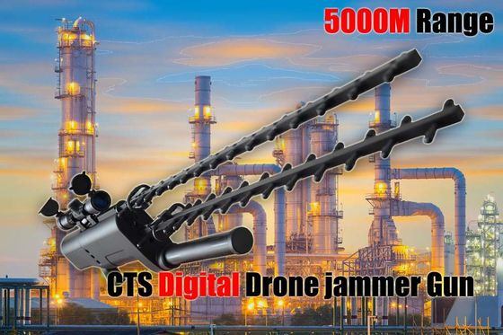 品質  Handheld Portable Drone Jammer Gun Lightweight Super Range For Military 工場